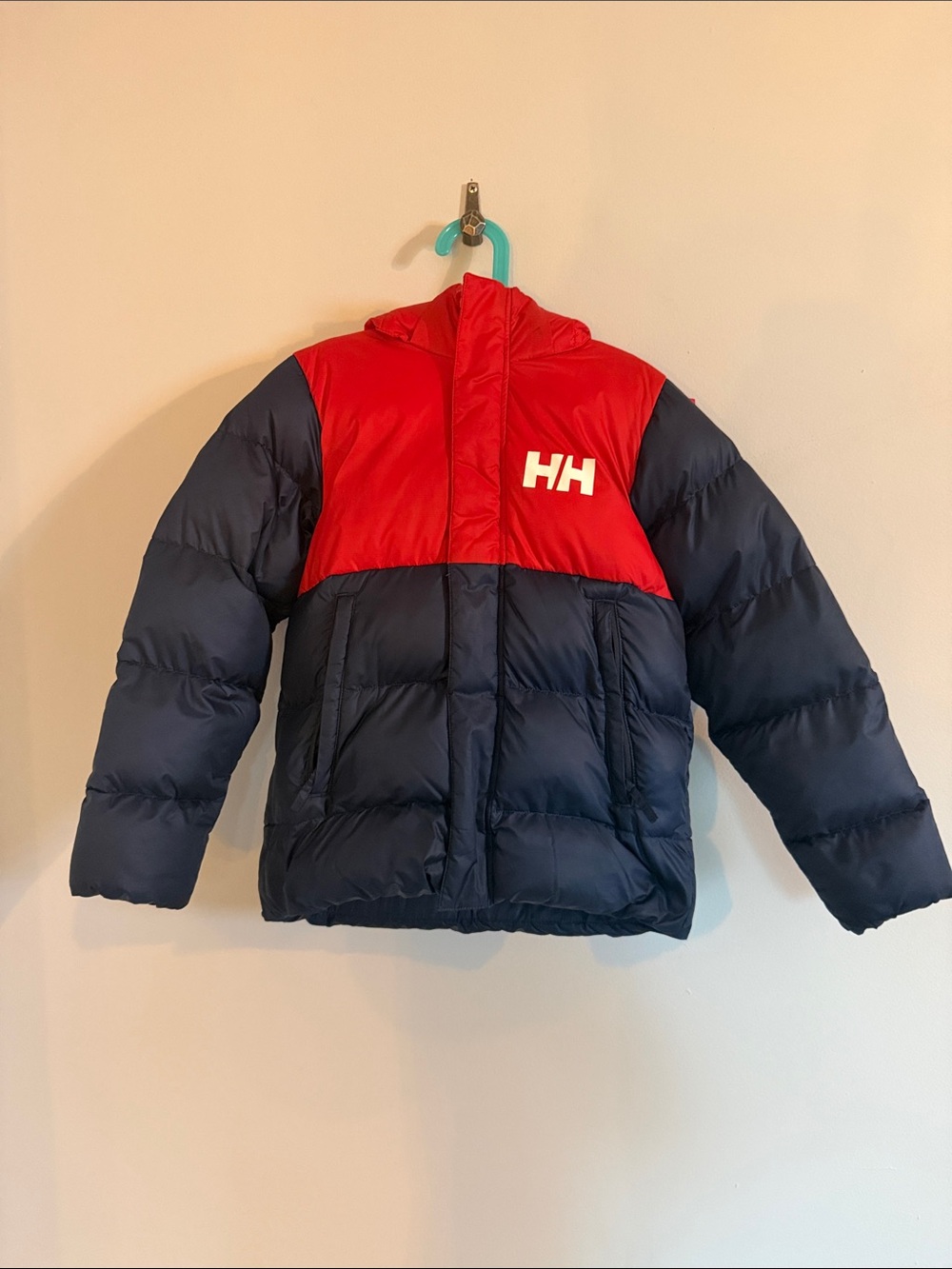 Helly Hansen Kids Red and Navy Two-Tone Puffer Jacket